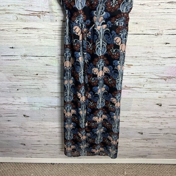Molly bracken maxi dress size small floral black blue - Picture 2 of 9